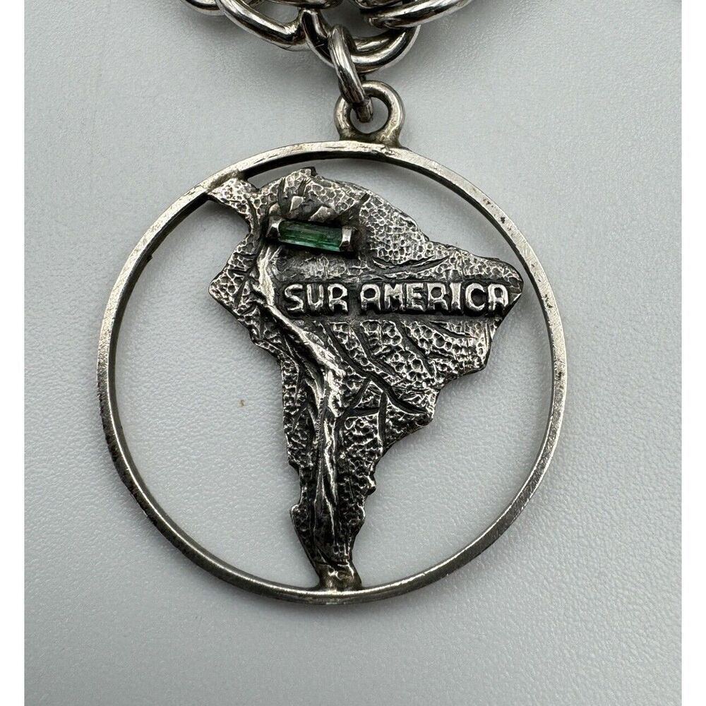 Vintage Sterling Silver Charm Bracelet States Operator Service Award Estate Find - Picture 7 of 16
